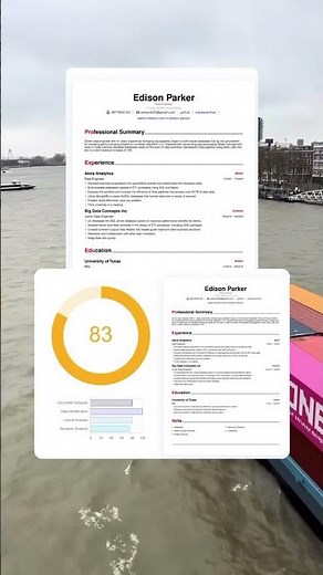 ATS resume example | Free ATS resume builder | ATS score #atsresume #jobhacks #atscv #atsresumescore