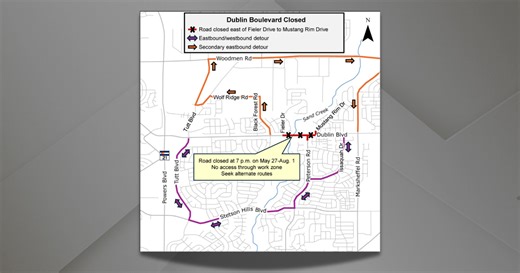 Dublin Boulevard reopens between Fieler Drive and Issaquah Drive