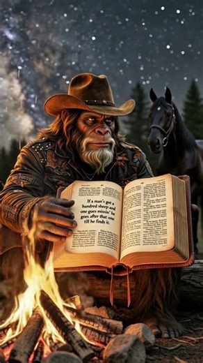 Bigfoot Reads Scripture in the Forest 🌲 | Deep Voice Bible Reading for Sleep & Peace
