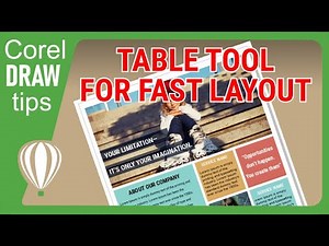 Use the table tool for fast layout in CorelDraw