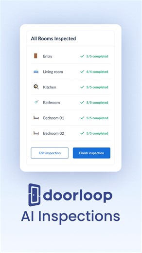 DoorLoop | 🕜 Ready to turn hours into minutes? DoorLoop AI Inspections is here. No more clipboards, random photos and hours of follow-up work. Our... | Instagram