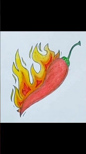 Red chilli drawing 🔥🌶#art #shorts #viral #trending #reels #youtube #video