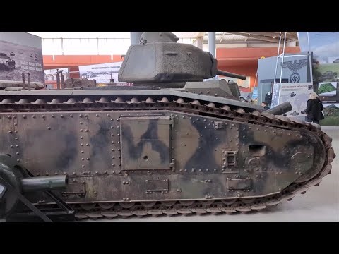 Char B1 - French World War II Tank, close up at The Tank Museum Bovington