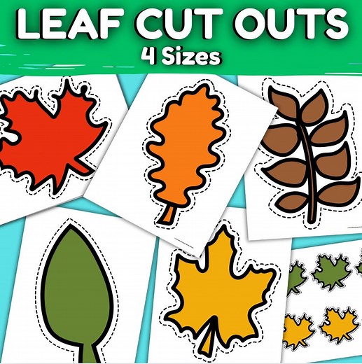 Fall Leaf Cutouts: Printable Templates for Crafts & Decor (PDF Download) - Etsy