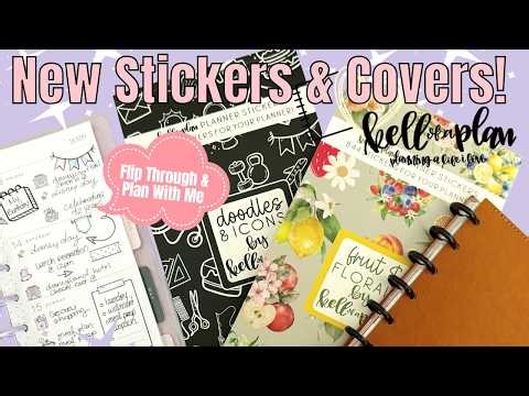 Kellofaplan New Stickers & Mini Planner Covers | Flip Through & Plan With Me