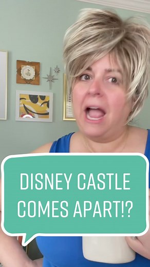 The castle comes apart??? #disneytips #karen #disneymom #disneyparks #magickingdom #disneyworld #cinderellacastle #disneyobsessed
