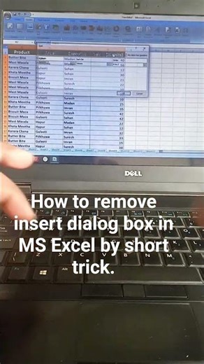 How to remove insert dialog box in MS Excel by short trick. #Computer #excel #shorts