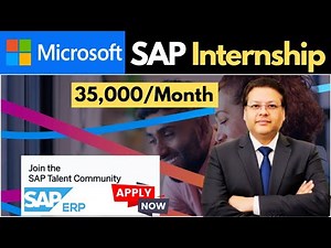 🔥 2026 SAP & Microsoft Internship for Freshers | ₹35,000 Stipend | SAP SD & FICO Jobs