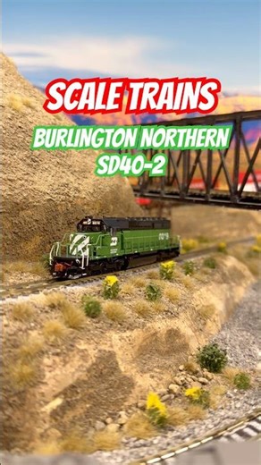 Burlington Northern SD40-2 hits the n scale layout #modeltrains #trains #railroad #railway #nscale