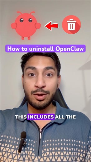 Save this reel to refer - 1: npm uninstall -g openclaw 2: winget uninstall —id OpenJS.NodeJS.LTS -e