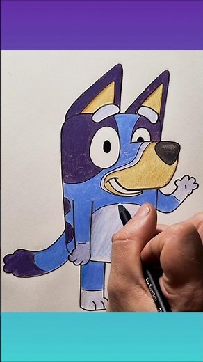 How to draw Bluey Speedart