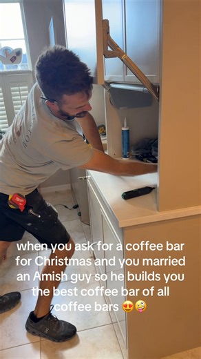 Custom Amish Coffee Bar Design