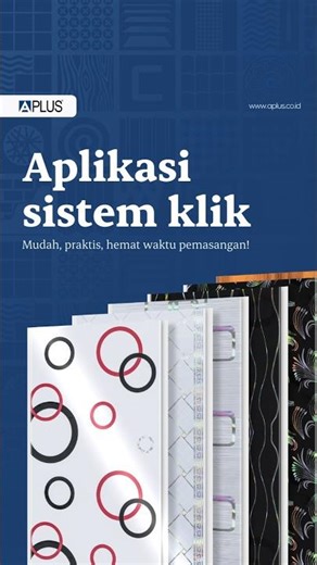 Aplikasi sistem klik APLUS bikin pemasangan cepat, rapi, dan praktis untuk hasil maksimal 😉