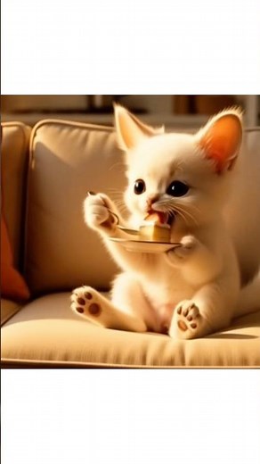 Adorable Baboo eating cake! #baboo #cute #fluffy #shorts