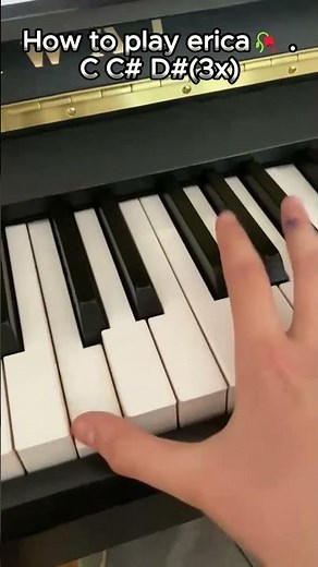 🎹How to play erica🥀. #piano #music #tutorial