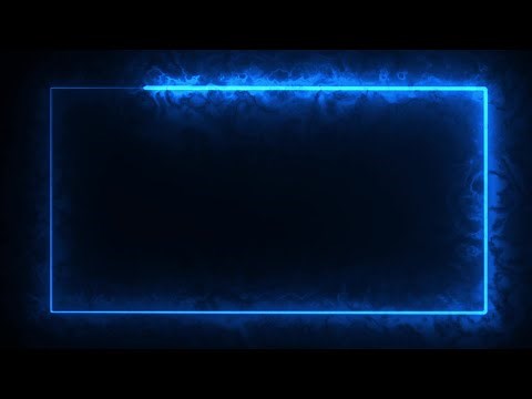 Neon lights rectangle frame animated | Glowing frame black screen | Frame template video background