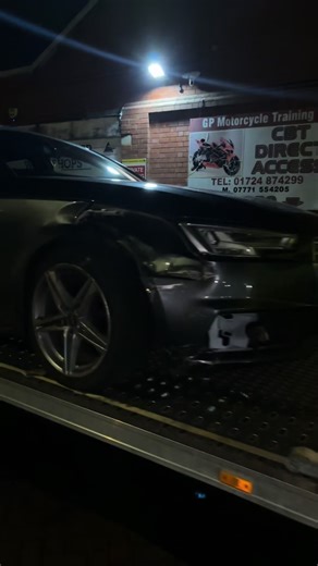 Audi A4 Recovered After Being Involved In An RTC. Collected And Droppd Off Within 30 Minutes. #fyp #foryou #recovery #breakdown #audi