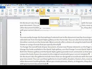 Screenshot and Screen Clipping in Microsoft Word
