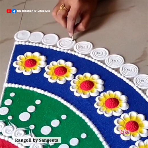 🌟 Gorgeous Rangoli for Deepavali | Indian Rangoli Art