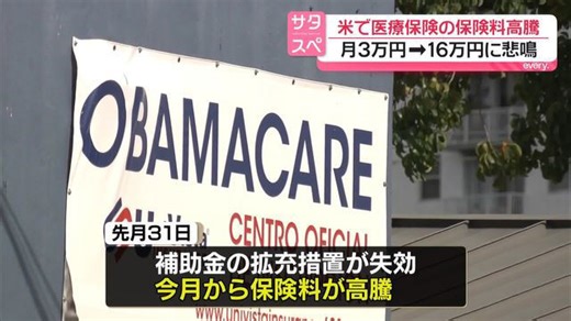 米で医療保険料が高騰、市民から悲鳴 トランプ大統領就任まもなく1年