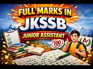 Full marks in Jkssb Junior assistant in computer section | Junior Assistant Paper