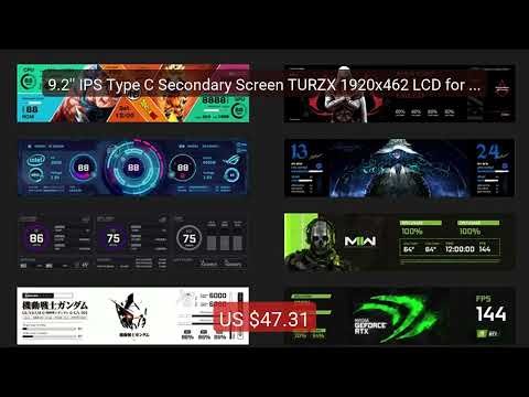 9.2'' IPS Type C Secondary Screen TURZX 1920x462 LCD for Windo... — Best Buy 2026 | Great Quality!