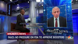 In an interview with Lester Holt, Dr. Anthony Fauci discusses Covid vaccine mandates, booster shots and the coming flu season. Fauci says vaccine mandates will “essentially put pressure” on the unvaccinated to get the shot. | NBC Nightly News with Tom Llamas