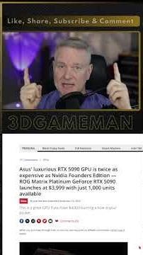 Luxurious Asus RTX 5090 GPU