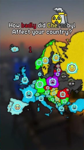 How badly did Chernobyl affect your country? #europe #mapping #geography #mapper