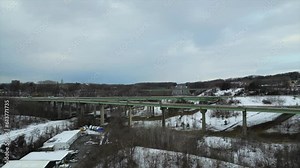 Flyover View of Interstate 90 Highway in Albany