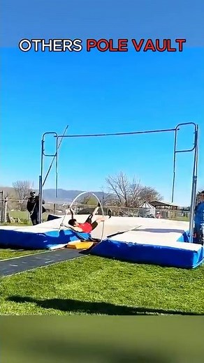 Normal Pole Vault VS Aura Pole Vault #polevault