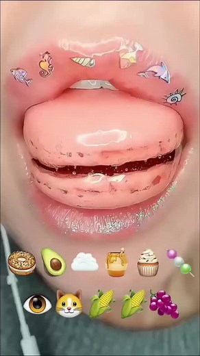 Candy Eating ASMR: Glossy Lips and Colorful Stickers
