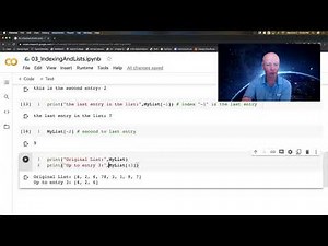Python Video 03a: Lists, Indexing, and Reading Entries From Lists