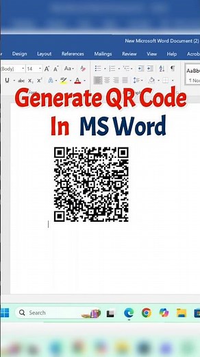 Create Functional QR Code in MS Word. #msword #qrcode