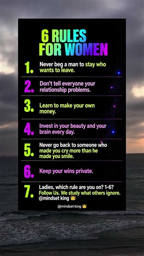 6 Rules For Women Every Woman Must Follow | Laws Of A High Value Woman #rulesforwomen #shorts