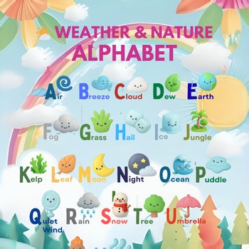 Weather Alphabet Poster – Science Classroom – Printable Learning Poster