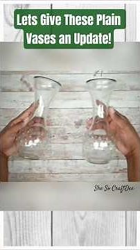 🔥Transform Plain DT Glass Vases Into Sweet Farmhouse Decor! #dollartreediy #shesocraftdee #shorts