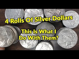 Would You Dip Or Clean The Four Peace Dollar Rolls? 80 Coins Total