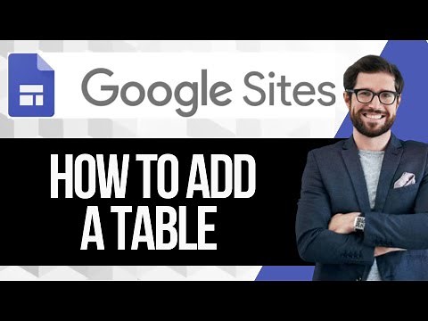 How to Add a Table in Google Sites