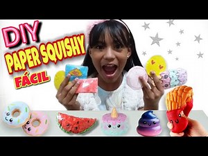 COMO FAZER SQUISHIES COM PAPEL (Paper Squishy) ☆ DIY Super Fácil de fazer em casa✨