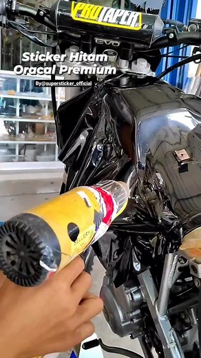 Hitam Glossy Stiker Oracal Premium