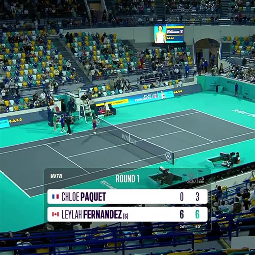 Watch the Match Highlights from Chloe Paquet vs. Leylah Fernandez in Abu Dhabi! #MubadalaAbuDhabiOpen | WTA