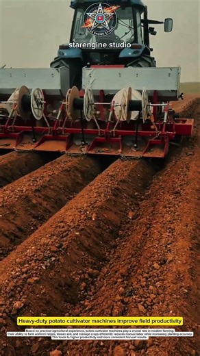Heavy-duty potato cultivator machines improve field productivity #machines