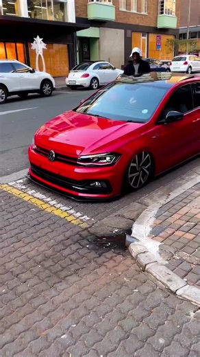 Bagged Red Polo GTI Stance: Ultimate Style Statement