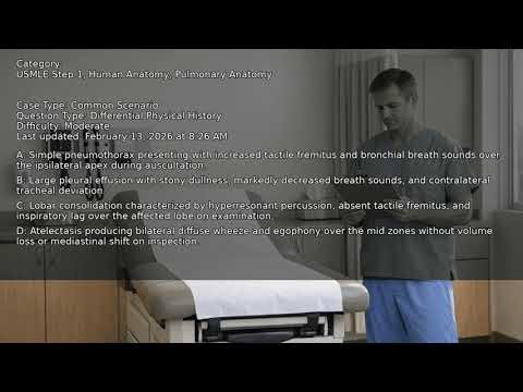 Pulmonary Anatomy, Human Anatomy, USMLE Step 1 - Full Vignette with Extended Explanations