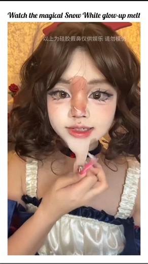 Snow White Makeup Removal ASMR | Satisfying Transformation #shorts #makeup