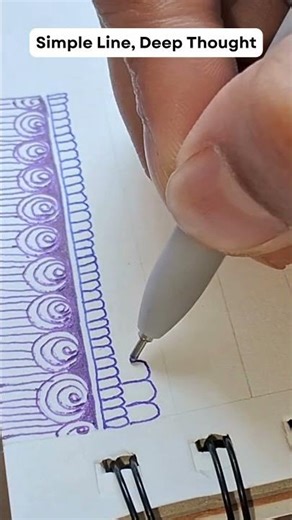 Simple line Deep thought ✨🖊️#creativeart #mandalaartist #youtubeartist