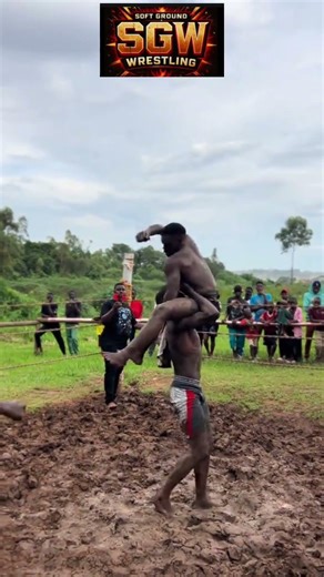 Akram delivers a powerbomb to silverback! #sgw #motivation #mudwrestling #softgroundwrestling