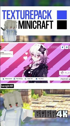 texturepack ui Evernight bouncing mcpe 1.21 #texturepack #minicraft