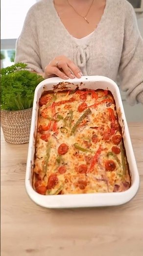 One POT Auflauf mit Paprika & Hähnchen - Mehr Rezepte auf Instagram: kristinas.healthylife